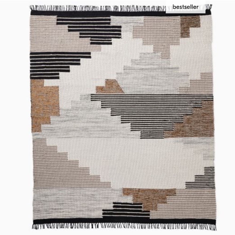 West Elm Colca Wool Rug - Flax 5 x 8